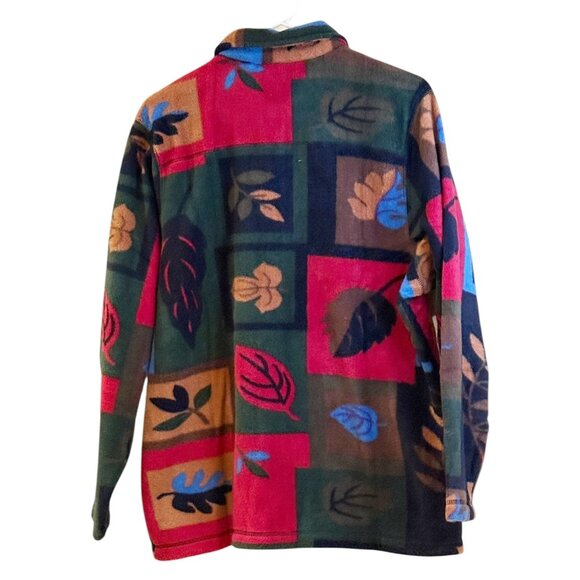 Blair Women's Fall Leaves Button Front Jacket Red Gold Size 2XL NEW - Picture 2 of 8